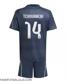 Real Madrid Aurelien Tchouameni #14 Echipament de Fotbal Replică 2025-26 Copii Deplasare (+ Șorturi)